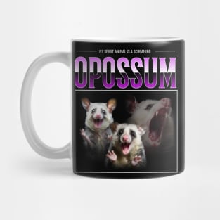 My spirit animal is a screaming Opossum - Opossum Lover - 90s bootleg Mug